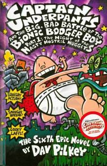 کتاب Captain Underpants and the big, bad battle of the Bionic Booger Boy part 1: The ‭‬‭‬night of the nasty nostriliL nugget